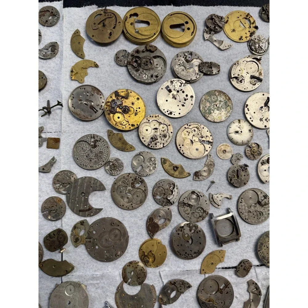 Watch Movement Parts Lot Steampunk Mixed Gears Plates Dials‎ Cases Repair